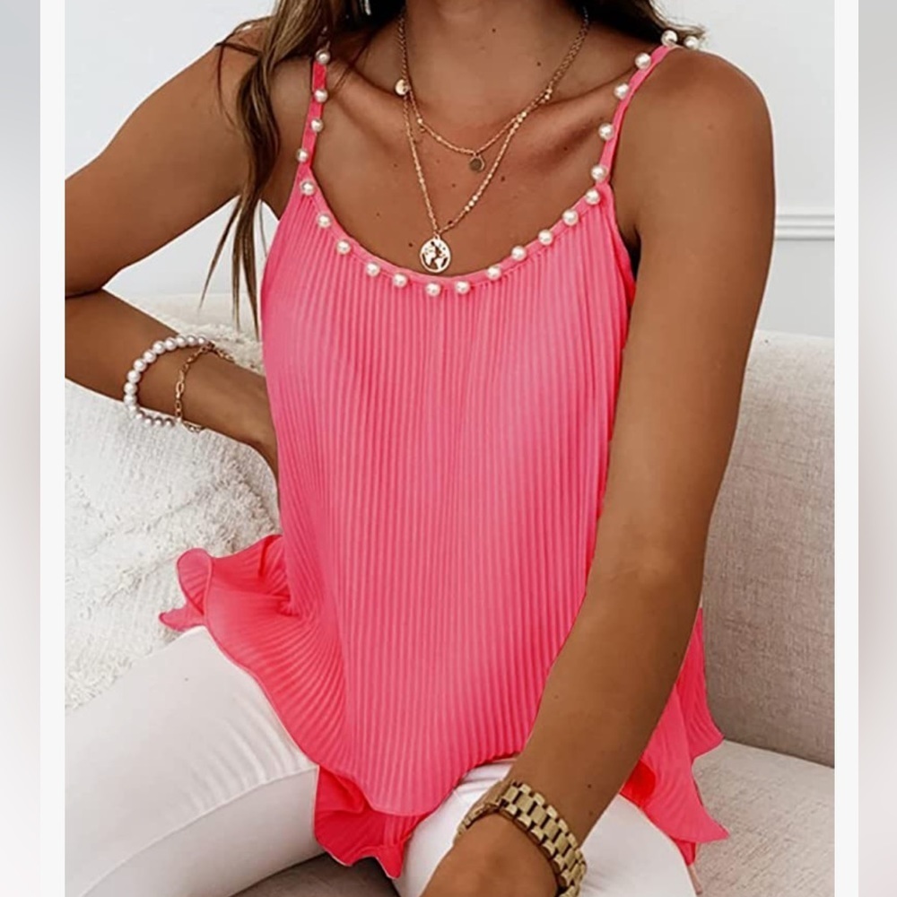 Pearl Trim Tank Top - Picture 3 of 6